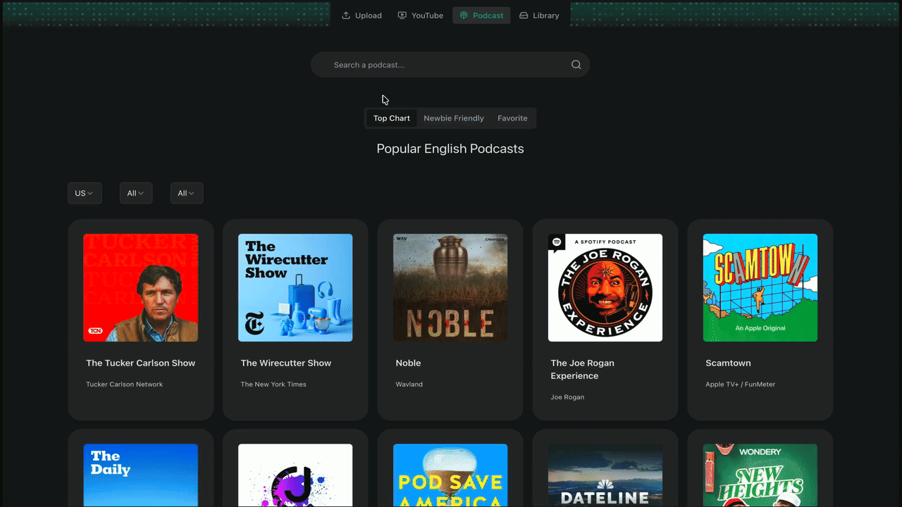 Lingofloat Interface Demo